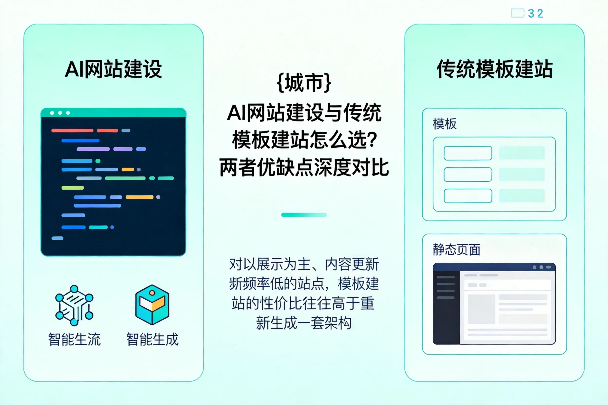 泉州AI网站建设与传统模板建站怎么选？两者优缺点深度对比